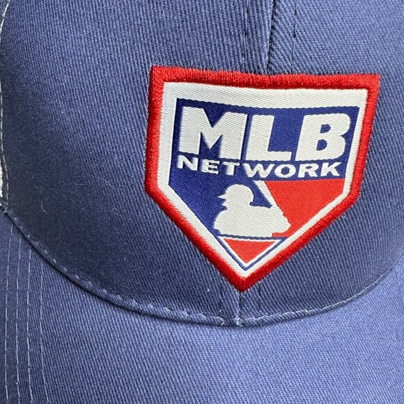 MLB Network Tampa Bay Rays Hat Cap Blue‎ White Mesh Snapback Game Promo Mens - Picture 4 of 7